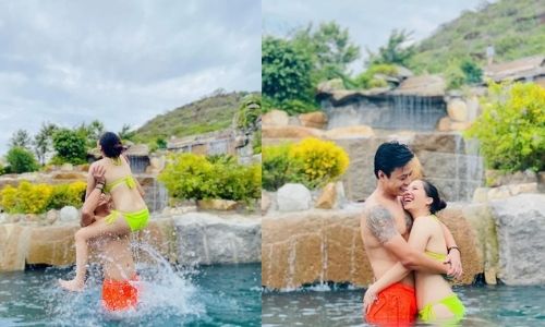Khoe ảnh được chồng bế bổng lên cao, nhưng bà xã Hồng Đăng lại muốn đi hút mỡ khẩn cấp