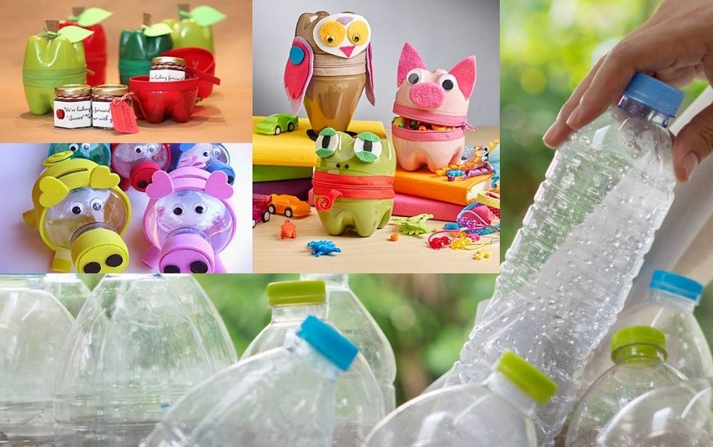 Khéo tay tái chế chai nhựa thành đồ chơi cho bé