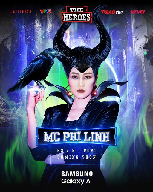 MC Phí Linh hóa thân thành nàng tiên hắc ám Maleficent trong Thần tượng đối thần tượng 2021