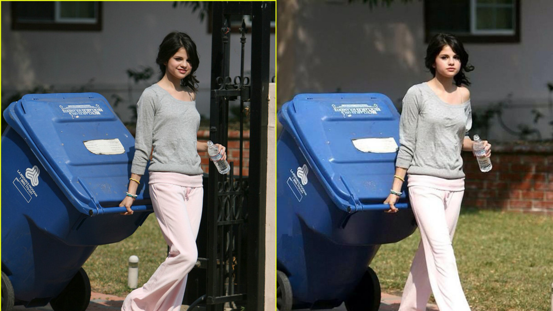 Selena Gomez xinh đến mức ăn mặc xuề xòa, đi chân đất đổ rác cũng xinh