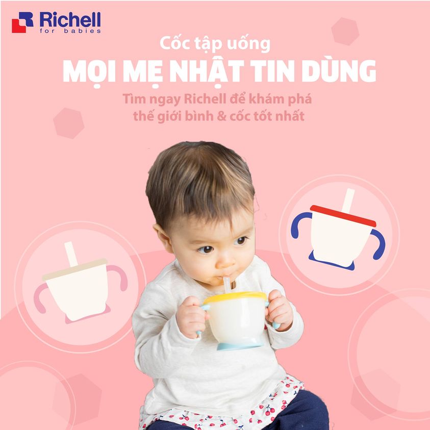 Tại sao cốc tập uống 3 giai đoạn Richell được mọi mẹ Nhật đều tin dùng?