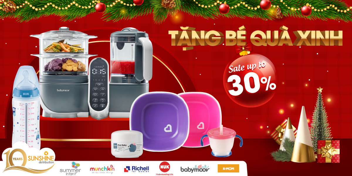 Siêu sale cuối năm, mua 1 tặng 1 đồ dùng cho bé từ 6 thương hiệu nổi tiếng thế giới