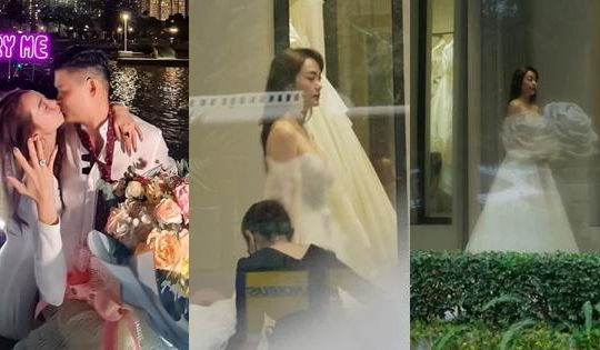 Rò rỉ hình ảnh Minh Hằng đi thử váy cưới, một siêu đám cưới 