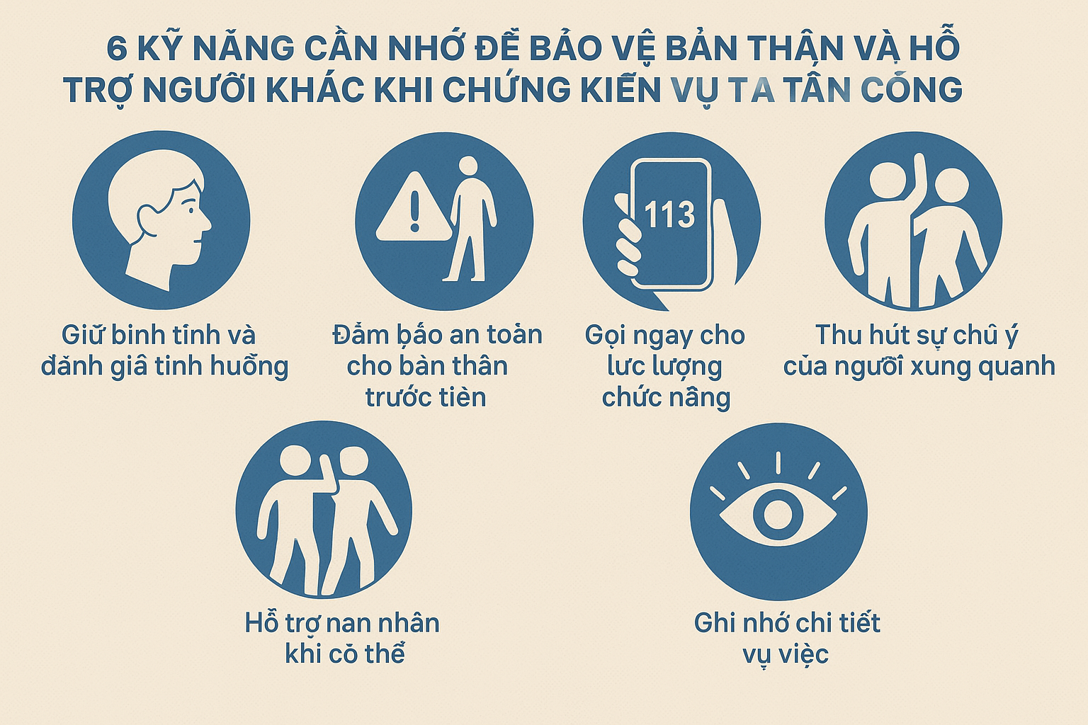 6 kỹ năng cần nhớ để bảo vệ bản thân và hỗ trợ người khác khi chứng kiến vụ tấn công