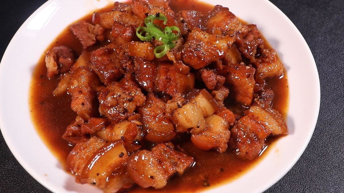 Chỉ với vài bước, có ngay món thịt kho tiêu đậm đà